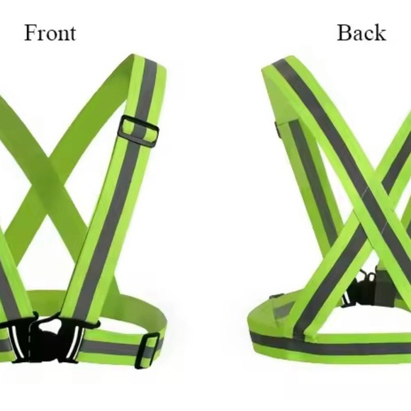 Neon Green Reflective Harness - Picture 2 of 3